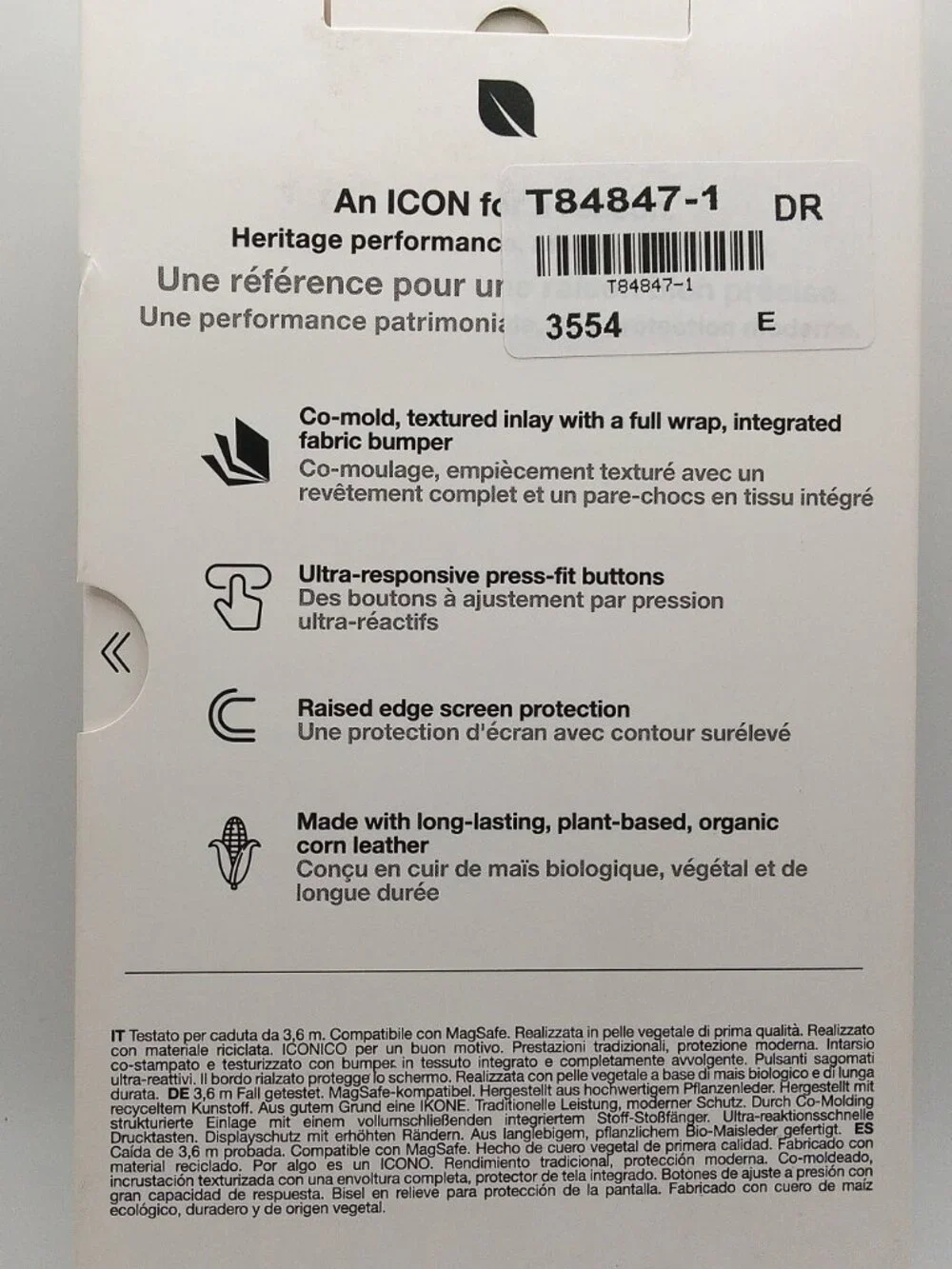 Incase ICON MagSafe Case – iPhone 16 – Cocoa Pebbled Leather – NEW